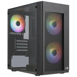 Корпус MiniTower AEROCOOL HEXFORM-G-BK-v2 black (4711099471799)