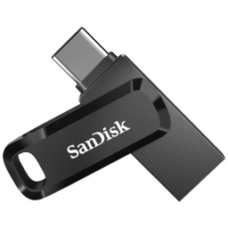 Флешка SanDisk Ultra Dual Drive Go SDDDC3-256G-G46 USB/USB-C OTG 256 ГБ,черный