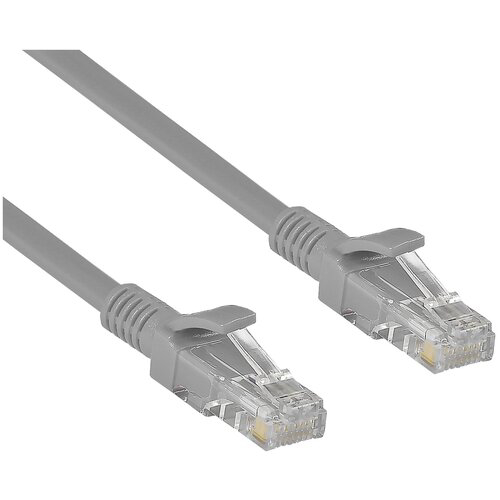 Патч-корд ExeGate (EX138963RUS) UTP-RJ45-RJ45-5e-3M-GY, UTP, cat.5e, 3м, серый