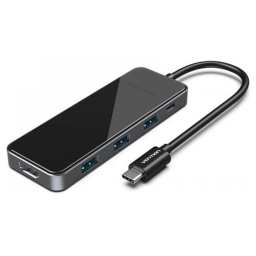 3-port USB Type C Hub Vention THPBB (3x USB 3.0 / OTG/PD / HDMI v2.0)