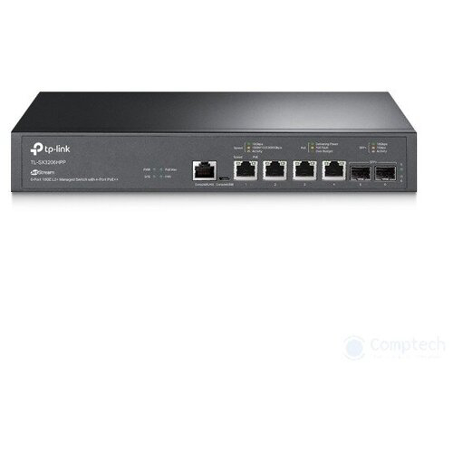 TP-LINK TL-SX3206HPP JetStream уровня 2+ 4x10GbLAN PoE++ 2x10GbSFP+