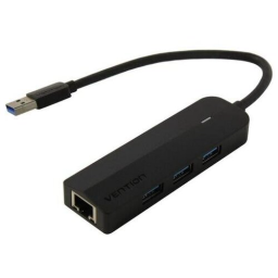 3-port OTG USB 3.0 Hub Vention CHNBB Черный 0.15м + LAN