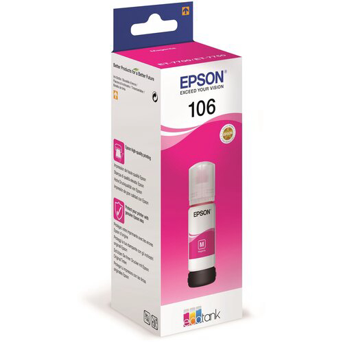 Картридж струйный Epson 106M C13T00R340 пурпурный (70мл) для Epson L7160/7180