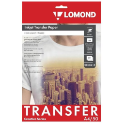 Термотрансфер Lomond 0808415 A4/140г/м2/50л. для струйной печати