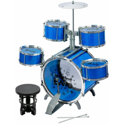 Детская барабанная установка (4008E-3) синяя