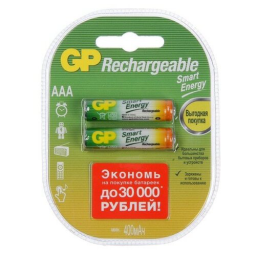 Аккумулятор GP Smart Energy 40AAAHCSV AAA NiMH 400mAh (2шт)