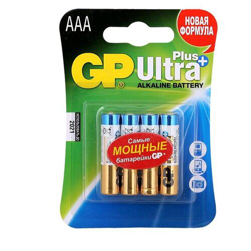 Батарея GP Ultra Plus Alkaline 24AUPNEW-2CR4 AAA (4шт) блистер