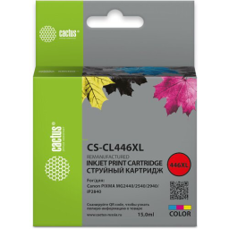 Картридж струйный Cactus CS-CL446XL CL-446XL многоцветный (15мл) для Canon Pixma MG2440/2540/2940