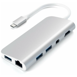 USB адаптер Satechi Aluminum Type-C Multimedia Adapter. Серебряный