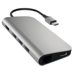 USB адаптер Satechi Aluminum Multi-Port Adapter 4K with Ethernet Цвет серый космос.