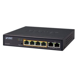 коммутатор PLANET 4-Port 10/100TX 802.3at POE + 2-Port 10/100TX Desktop Switch