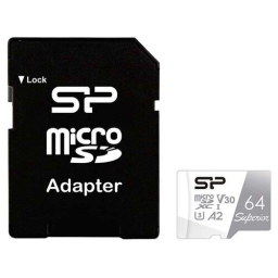 Флеш карта microSDXC 64GB Silicon Power SP064GBSTXDA2V20SP Superior + adapter