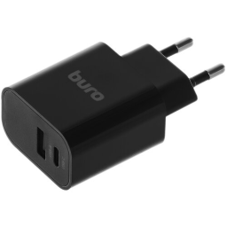 Сетевое зар./устр. Buro BUWD1 18W 3A (PD+QC) USB-C/USB-A универсальное черный (BUWD18P110BK)