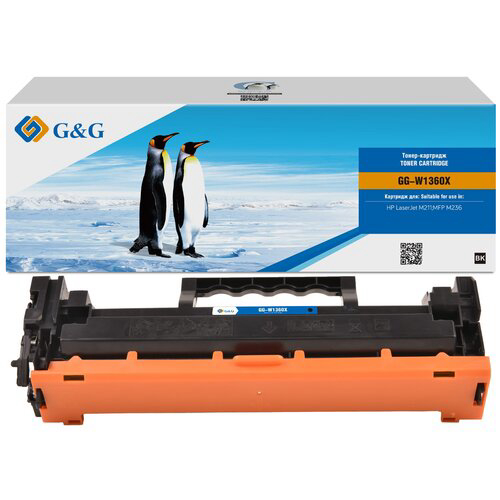 Картридж лазерный G&G 136X GG-W1360X черный (2600стр.) для HP LaserJet M211d/209/233/234