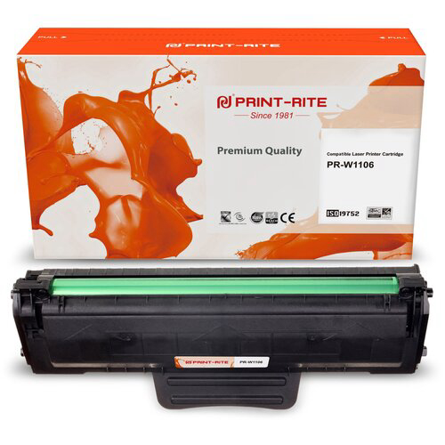 Картридж лазерный Print-Rite TFHB9GBPU1J PR-W1106 W1106A черный (1000стр.) для HP Laser 107a/107r/107w/135a MFP/135r MFP/135w MFP/137fnw MFP