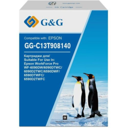 Картридж струйный G&G GG-C13T908140 черный (130мл) для Epson WorkForce Pro WF-6090DW/6090DTWC/6090D2TWC/6590DWF