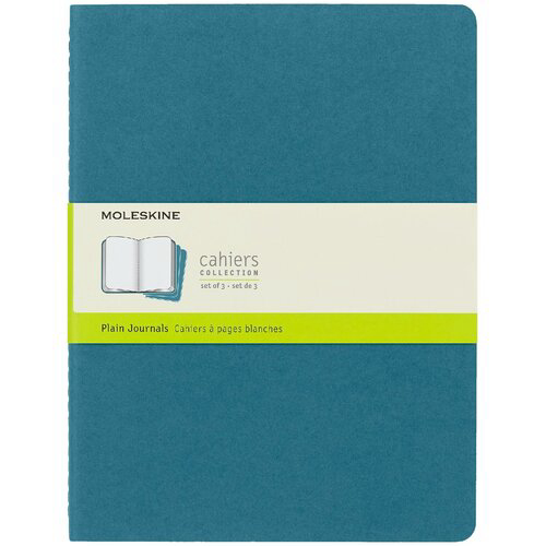 Блокнот Moleskine CAHIER JOURNAL CH023B44 XLarge 190х250мм обложка картон 120стр. нелинованный голубой (3шт)