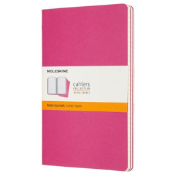 Блокнот Moleskine CAHIER JOURNAL CH016D17 Large 130х210мм обложка картон 80стр. линейка розовый неон (3шт)