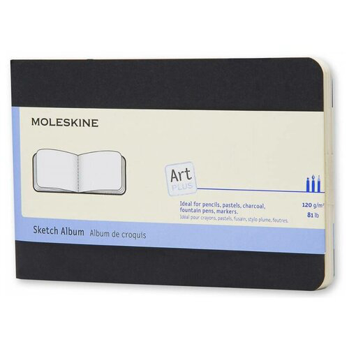 Блокнот для рисования Moleskine ART CAHIER SKETCH ALBUM ARTSKA2 Pocket 90x140мм обложка картон 88стр. черный