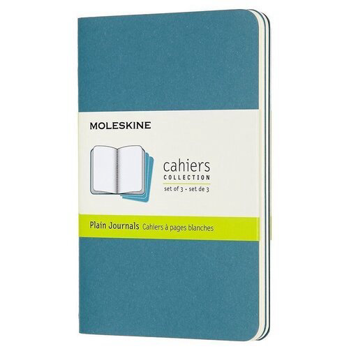 Блокнот Moleskine CAHIER JOURNAL CH013B44 Pocket 90x140мм обложка картон 64стр. нелинованный голубой (3шт)