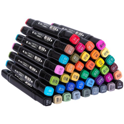 Набор маркеров для скетчинга Deli E70806-40 двойной пиш. наконечник 40цв. текстильная сумка (40шт.)