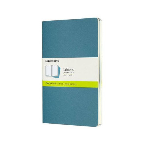 Блокнот Moleskine CAHIER JOURNAL CH018B44 Large 130х210мм обложка картон 80стр. нелинованный голубой (3шт)