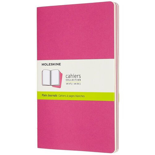 Блокнот Moleskine CAHIER JOURNAL CH018D17 Large 130х210мм обложка картон 80стр. нелинованный розовый неон (3шт)