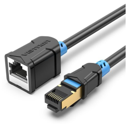 Патч-корд удлинитель Vention прямой SSTP cat.6, RJ45 - 2м. Черный