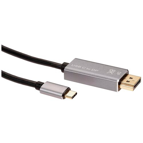 Кабель-адаптер USB Type-Cm --> DP1.4v (m) 8K@60Hz, PD 100W,1.8m , Alum Shell,VCOM <CU480MCPD-1.8M>