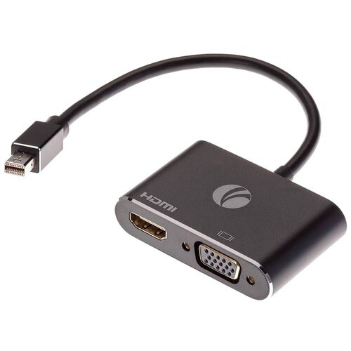 Кабель-переходник miniDisplayPort(M) ---> HDMI(F)+VGA(F)4K@30Hz VCOM Allum shell<CG646M-0.15>