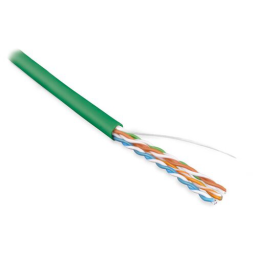 Кабель информационный Hyperline UUTP4-C5E-S24-IN-LSZH-GN-100 кат.5E U/UTP 4X2X24AWG LSZH внутренний 100м зеленый