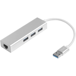 Хаб Greenconnect USB 3.0 Хаб на 3 порта + 10/100Mbps Ethernet Network (GCR-AP05) metall