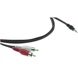 Кабель 3.5mm Audio на 2 RCA (Вилка - Вилки), 3 м