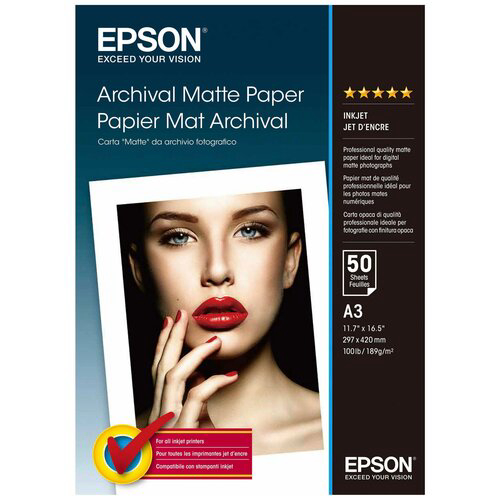 Бумага EPSON C13S041344 Archival Matte Paper EPSON A3