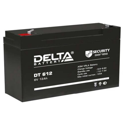 Аккумуляторная батарея DELTA series DT, DT 612, voltage 6V, capacity 12Ah (discharge 20 hours)