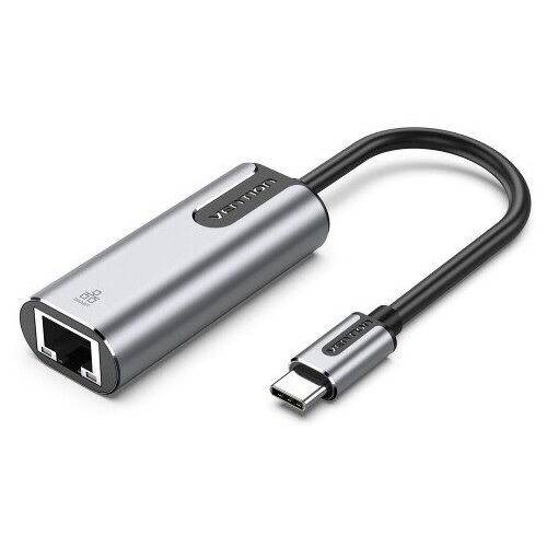 Адаптер Vention USB-C to Gigabit Ethernet Adapter 0.15M Gray Aluminum Alloy Type