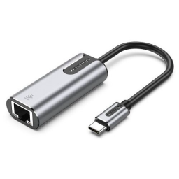 Адаптер Vention USB-C to Gigabit Ethernet Adapter 0.15M Gray Aluminum Alloy Type