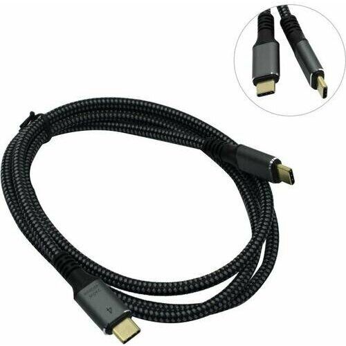 Кабель USB4 TCM--TCM, 5K@60Hz, 40GBps, PD 240W, 5A, VCOM, 1.2м