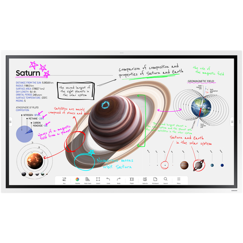 Панель Samsung 55" Flip Chart WM55B белый E-LED BLU LED 8ms 16:9 HDMI M/M матовая 350cd 178гр/178гр 3840x2160 4K USB 28.2кг (RUS)