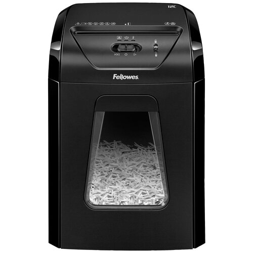 Fellowes Шредер PowerShred® 12C FS-7120101 {DIN P-4, 4х40мм, 12лст., 18лтр.,Safety Lock}