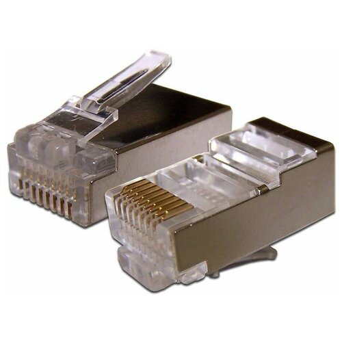 Коннектор Lanmaster (TWT-PL45/S-8P8C-6T) FTP кат.6 RJ45 прозрачный (упак.:100шт)