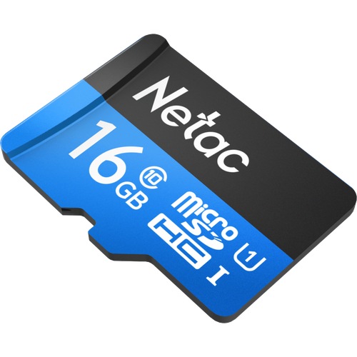 Карта памяти Netac MicroSD card P500 Standard 16GB, retail version w/SD