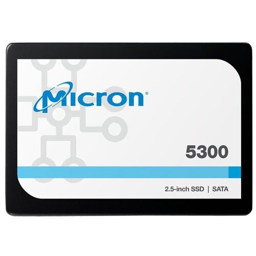 Твердотельный накопитель SSD 2.5" SATA-3  480Gb Micron 5300 MAX [MTFDDAK480TDT-1AW1ZABYY] TLC 3D NAND (R540/W460MB/s)