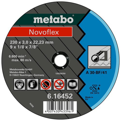 Metabo Круг отр сталь Novoflex 230x3,0 прямой А30