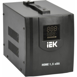 Стабилизатор напряжения IEK Home 1.5кВА однофазный черный (IVS20-1-01500)