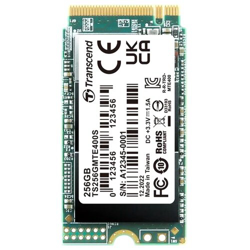 SSD накопитель Transcend 400S TS256GMTE400S 256ГБ, M.2 2242, PCIe 3.0 x4, NVMe