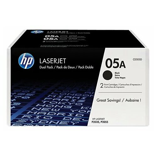 Картридж HP LaserJet CE505A Dual Pack Black Print