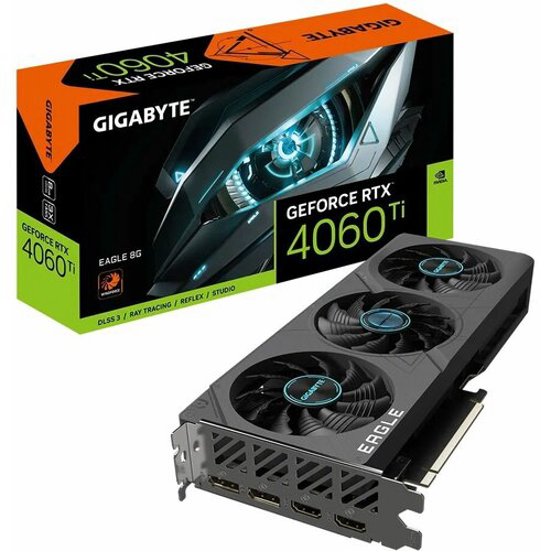 Видеокарта PCI-E GIGABYTE GeForce RTX 4060 Ti EAGLE (GV-N406TEAGLE-8GD) 8GB GDDR6 128bit 8nm 2310/18