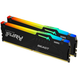 Модуль памяти DIMM 64Gb 2х32Gb DDR5 PC48000 6000MHz Kingston Fury Beast RGB Black (KF560C40BBAK2/64)