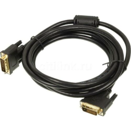 Кабель DVI 3 м (DVI-D Dual link, 24 pin, пакет)